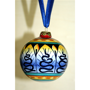Palla di natale a sfera in ceramica, decoro stile 400
