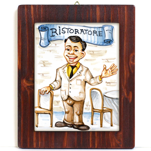 RISTORATORE - Quadro ceramica idea regalo originale compleanno pensione laurea